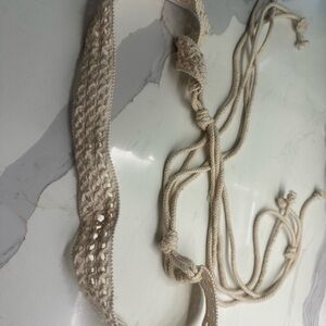 Beige Crochet Belt